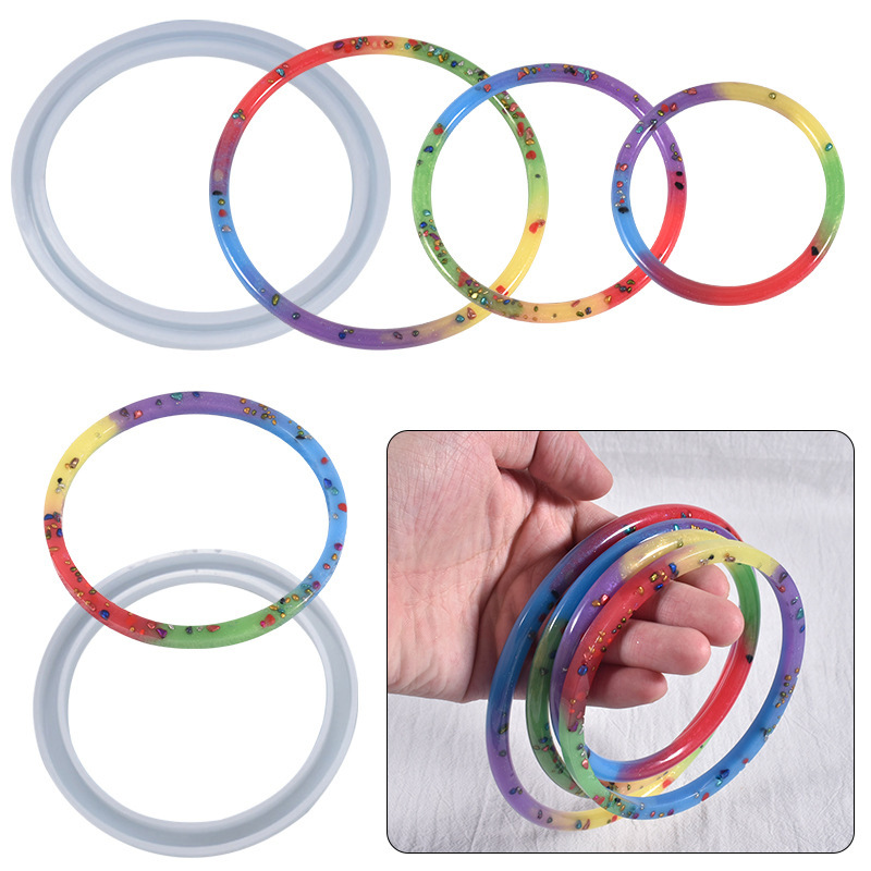 Resin Bangle Bracelet - Molde de Silicona de 3 Piezas