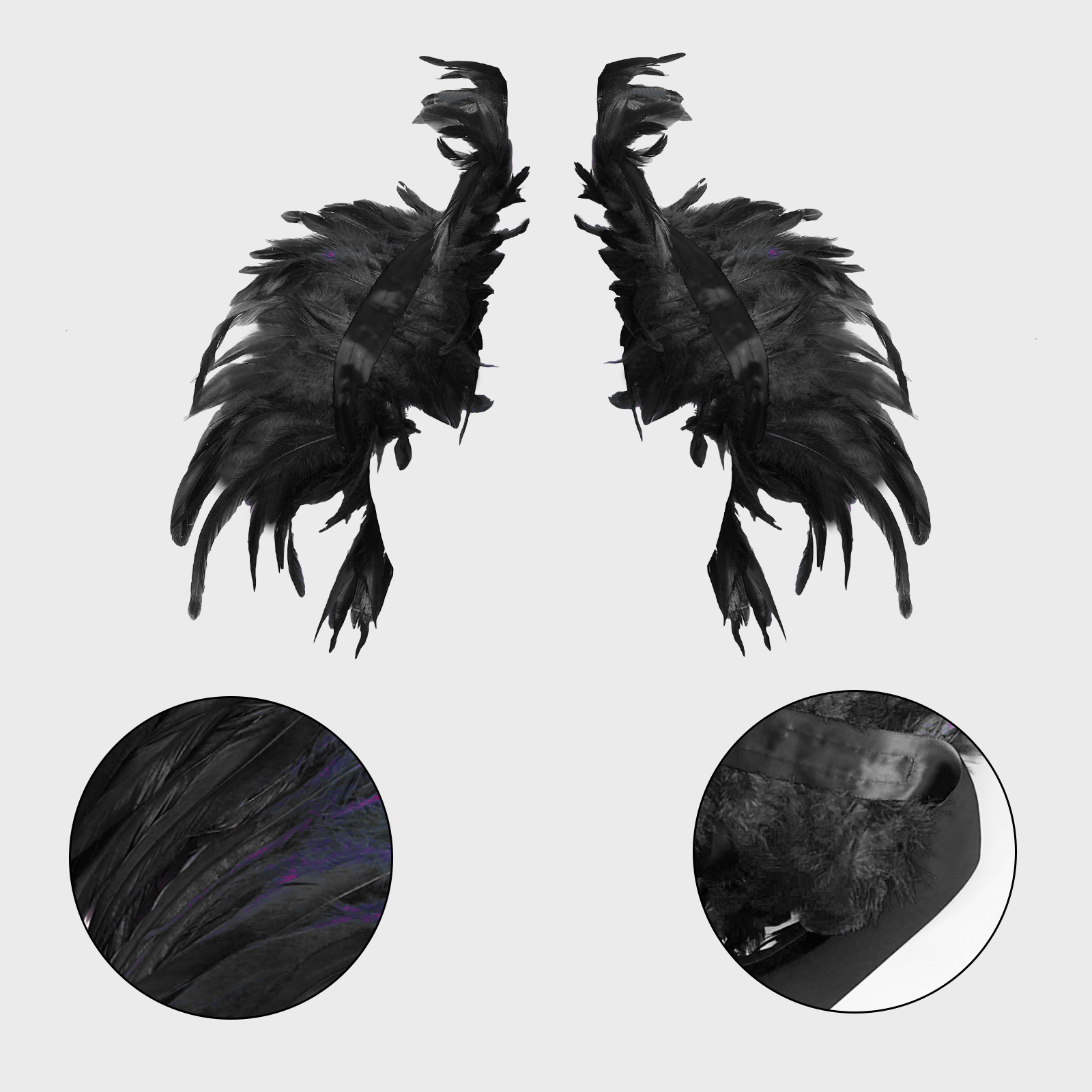 Women Accessories In Amazon - Chal de plumas góticas transfronterizas de