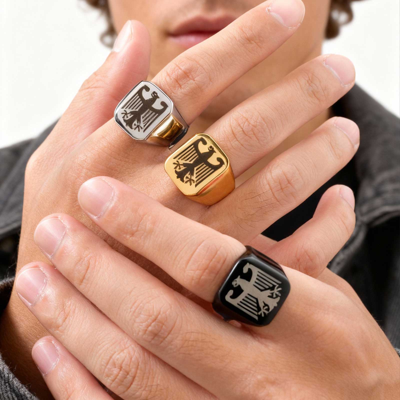 Women Accessories Logo - Anillo Personalizado de Halcón Volador, Anillo
