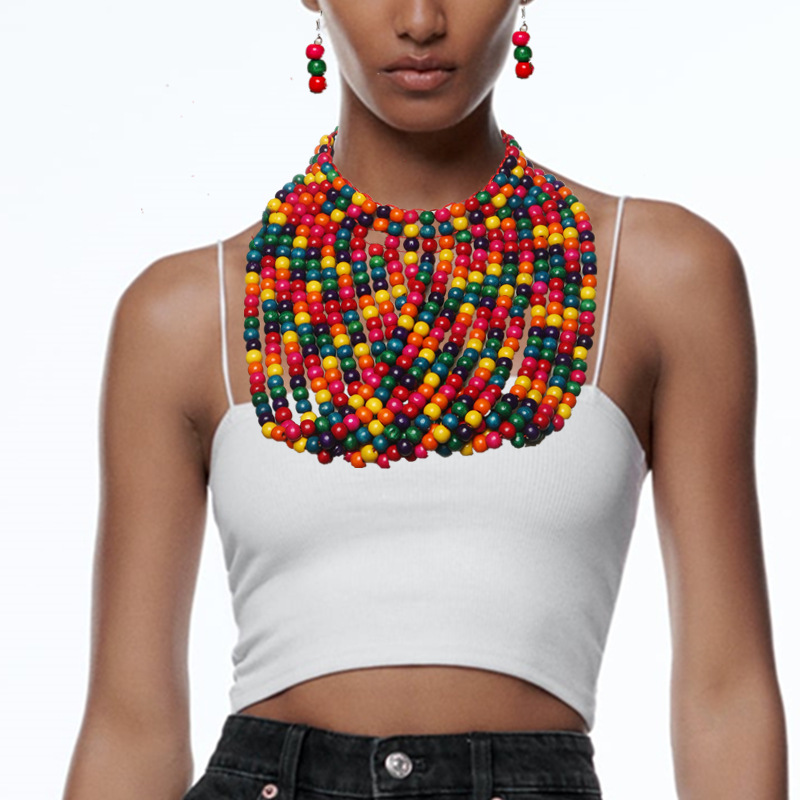 Women Accessories In Amazon - Conjunto de collar multicapa con flecos
