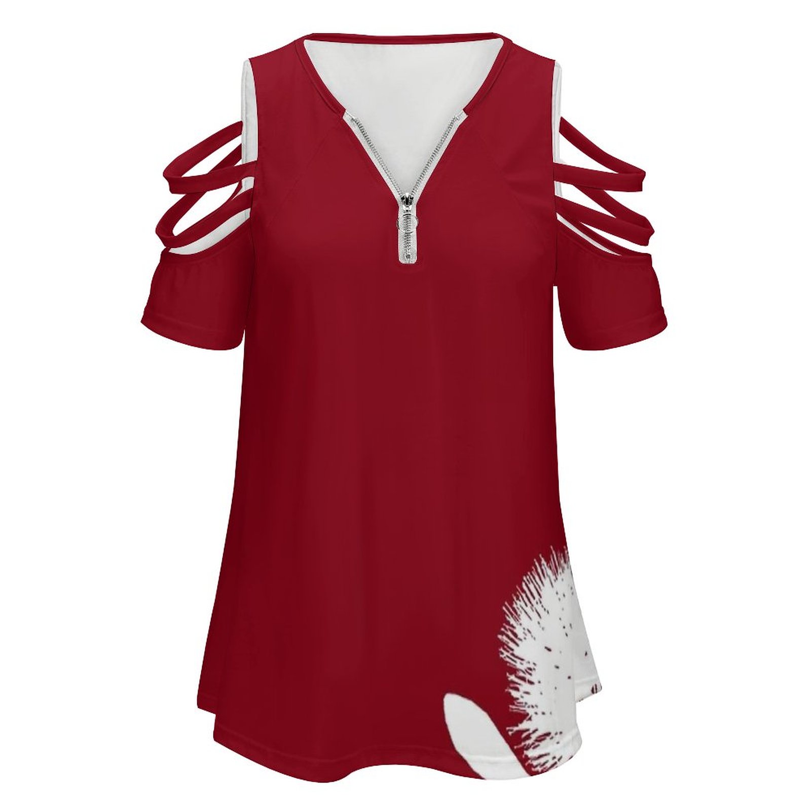 Pohutukawa-Blanco sobre rojo c - Women'S Accessories Nz reseña y precio