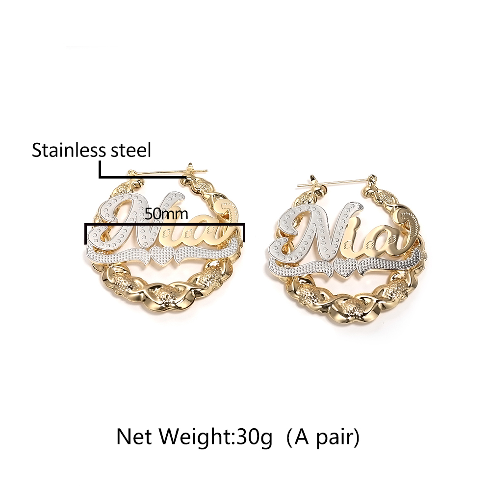 Pendientes Uwin con letras de  - Women Accessories Name reseña y precio