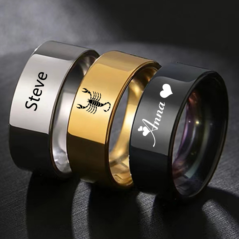 Anillo personalizado de acero  - Women Accessories Logo reseña y precio