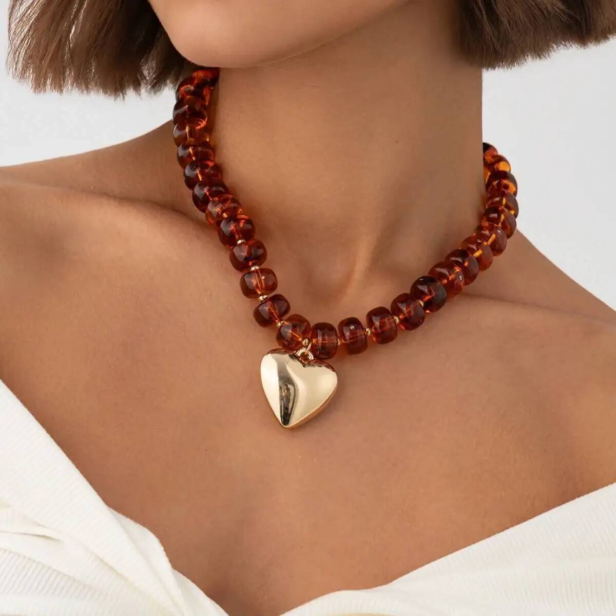Collar con Colgante de Corazón - Resin Bangle Bracelet reseña y precio