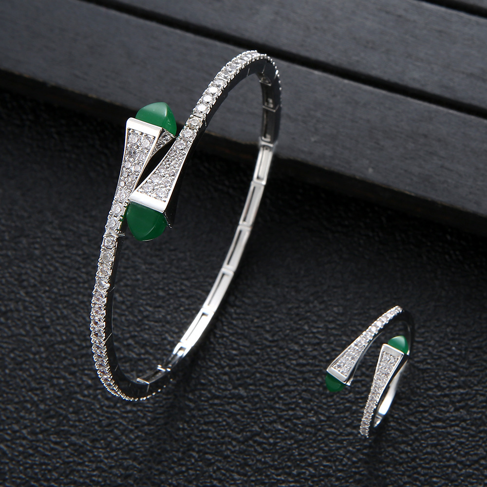Conjunto de pulsera y anillo d - Resin Bangle Bracelet reseña y precio