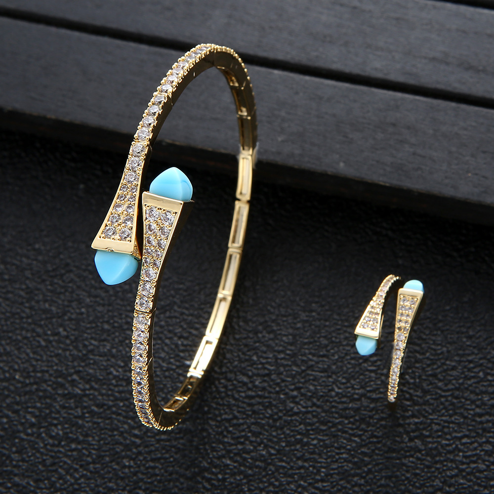 Conjunto de pulsera y anillo d - Resin Bangle Bracelet reseña y precio