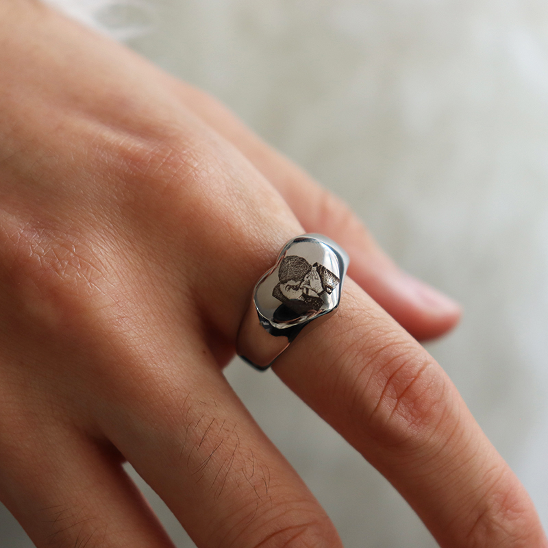Anillos redondos de corazón co - Women Accessories Logo reseña y precio